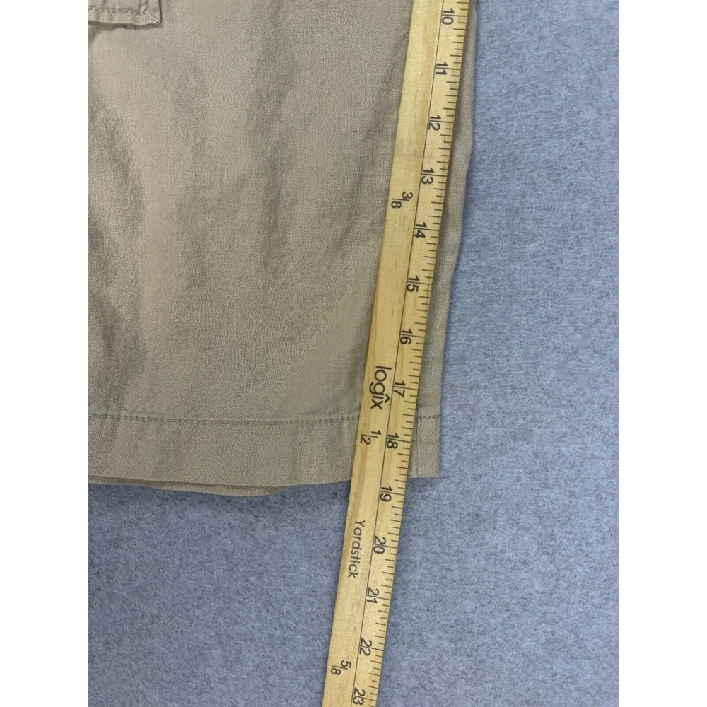 Banana Republic Cropped Cargo Pants Women's 8 Tan‎ Linen Cotton High Rise Casual